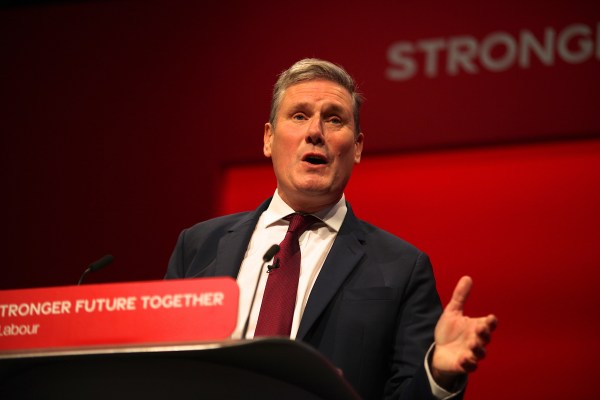 Brighton, UK, 29/09/21: Sir Keir Starmer giving a speech to the Labour Party Conference — UK general election